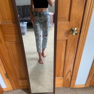 Garage Ripped Mom Jeans